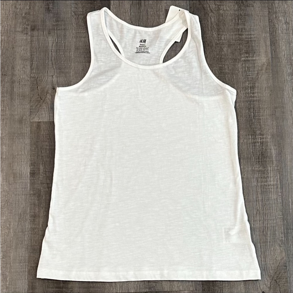 💞 New Girl Size 12-14 White Burnout Racerback Tank Top
